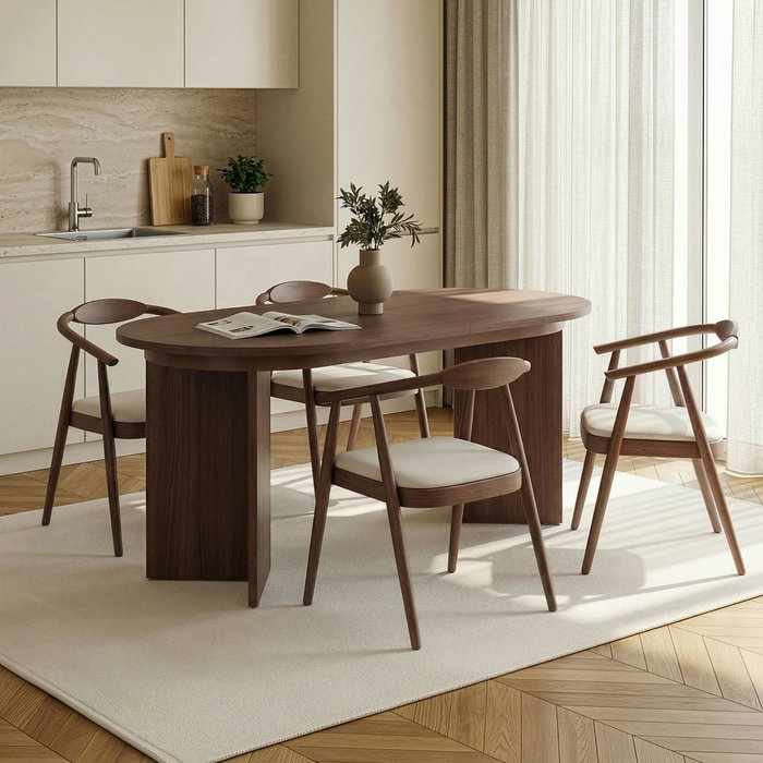 Nordure Sorell Mesa de Comedor Extensible Nogal Milano Nordure Sorell Mesa de Comedor Extensible Nogal Milano